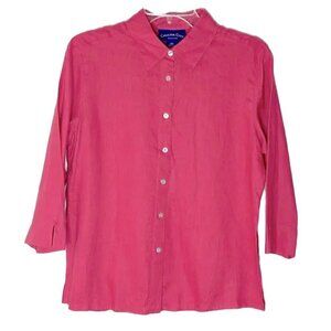 ❤️ 🆕 CHARTER CLUB Perite Button Down Top Sise 10P